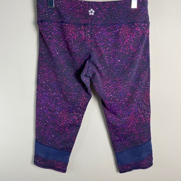 Tuff Athletics Women's Purple / Pink Splatter Pattern Yoga Capri Legging Pants M - Picture 4 of 12